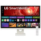 LG 27' 4K UHD IPS Smart Monitor: 3840Ã—2160  (4K UHD), 5â€¯ms response time, 60Hz refresh, ~400â€‘nit brightness, USBâ€‘C / HDR400, height/tilt pivot stand