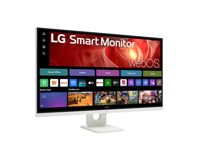 LG 31.5' 4K UHD Smart Monitor with webOS, USB-C PD 65W, AirPlay 2, Screen Share, Bluetooth, Magic Remote support, and tilt adjustable stand