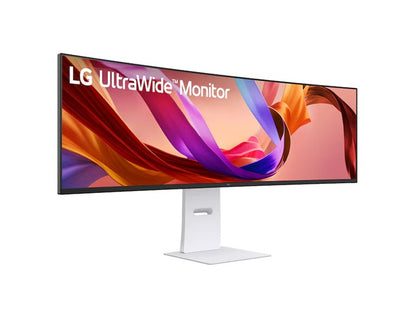 LG 49' UltraWide DQHD Curved Nano IPS Monitor with 5120x1440 resolution, 144Hz, 1ms MBR, HDR400, DCI-P3 98%, and 2x10W speakers