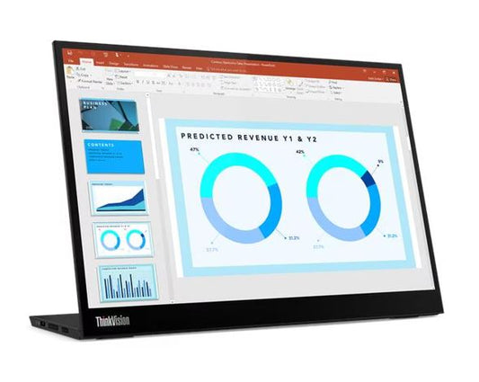 LENOVO ThinkVision M14D 14' 2.2K WLED IPS USB-C Portable Monitor 2240x1140 6ms 1500:1 100% sRGB Anti-glare 2xUSB-C DP Tilt Height Adjust VESA 0.6kg