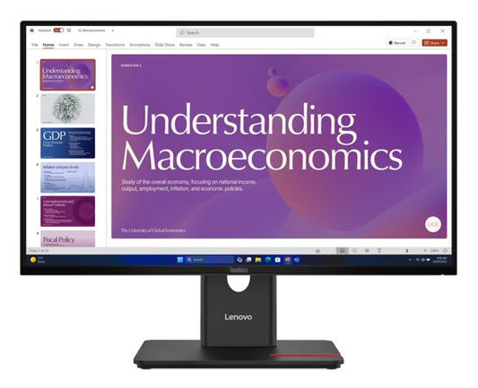 LENOVO ThinkVision T24D-40 23.8'/24' 120Hz FHD IPS Monitor USB-C Dock 100W DP Height Adjust Tilt Swivel Pivot HDMI DP LAN 4xUSB VESA ~62CDGAR6AU