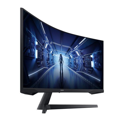 Samsung 34' Odyssey G55T WQHD Curved 3440x1440 21:9 1000R 165Hz 1ms 250 cd/ãŽ¡ FreeSync VA DP HDMI Headphone Tilt VESA Gaming Monitor Black 3YR