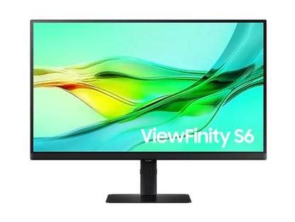 Samsung 23.8'/24' S6 ViewFinity 100Hz QHD IPS Monitor 2K 2560x1440 16:9 5ms Height Adjust Tilt Swivel Pivot DP1.4 HDMI USB-C HUB LAN HAS HDR10 VESA 3Y