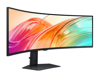 Samsung 49' ViewFinity Monitor Dual QHD 5120x1440 5ms 32:9 1000R Tilt Swivel Height Adjust VESA DisplayHDR 400 1xUSB-C DP 2xHDMI LAN Prot HAS Speaker