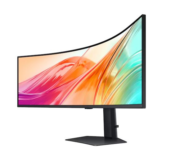 Samsung 49' ViewFinity Monitor Dual QHD 5120x1440 5ms 32:9 1000R Tilt Swivel Height Adjust VESA DisplayHDR 400 1xUSB-C DP 2xHDMI LAN Prot HAS Speaker