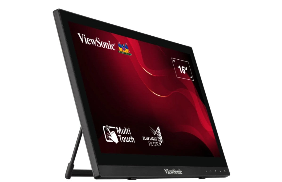 ViewSonic TD1630-3 16' 10 Point Projected Capactitive Touch, HDMI and VGA, Dual Speakers, Durable, Scratch Resistant, VESA 75, Monitor. KIOSK