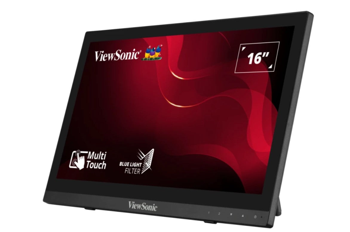 ViewSonic TD1630-3 16' 10 Point Projected Capactitive Touch, HDMI and VGA, Dual Speakers, Durable, Scratch Resistant, VESA 75, Monitor. KIOSK
