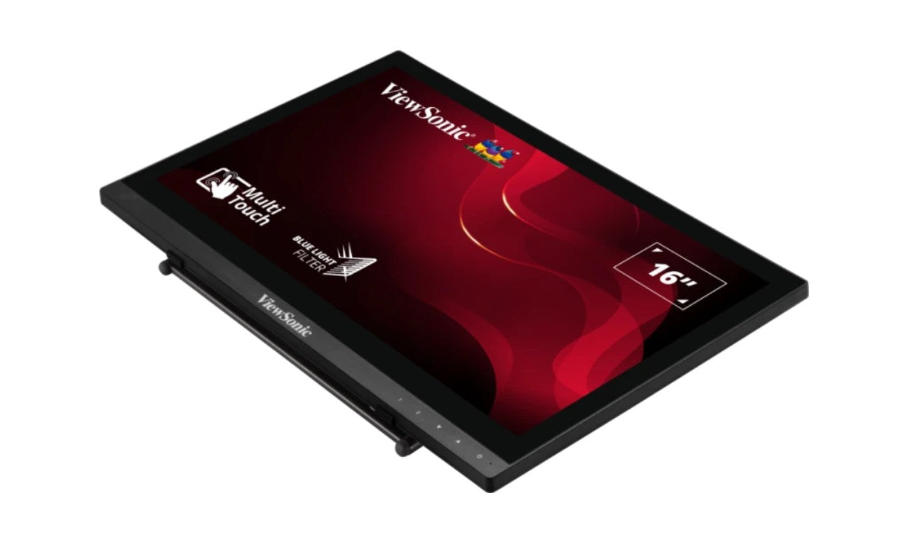 ViewSonic TD1630-3 16' 10 Point Projected Capactitive Touch, HDMI and VGA, Dual Speakers, Durable, Scratch Resistant, VESA 75, Monitor. KIOSK