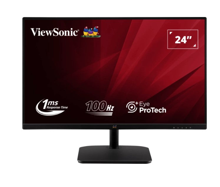 ViewSonic 24' Office Ultra Thin Bezel + SuperClear IPS, 2x Speakers, 4ms 100h FH