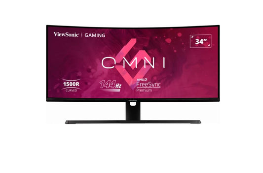 ViewSonic 34" Curved Ultrawide 3440x1440 144Hz 1ms 1500R HDR10 Gaming & Office Monitor