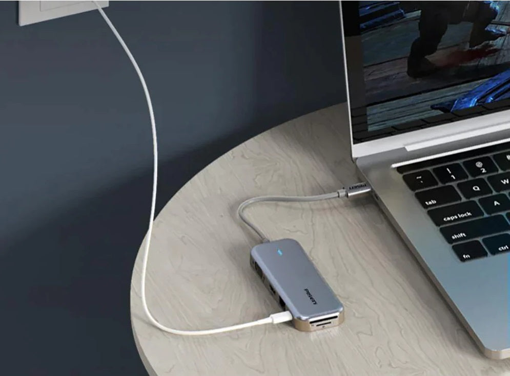 Pisen 11-in-1 Multi-Port USB-C Multiport Hub Adapter Docking Station 4xUSB-A(3.0 &2.0) 1xUSB-C 100W PD 1x4K HDMI 1xRJ-45 1xSD 1xTF 1xVGA 1x3.5mm Audio