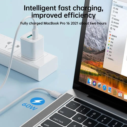 Pisen Mr White USB-C to USB-C PD 60W Cable (1M) - Support Both Fast Charging and