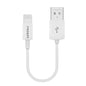 Pisen Mr White Lightning to USB-A Cable (20cm) White - Support Both Fast Charging and Data Cable, Stretch-Resistant, Lightweight, iPhone/iPad/MacBook