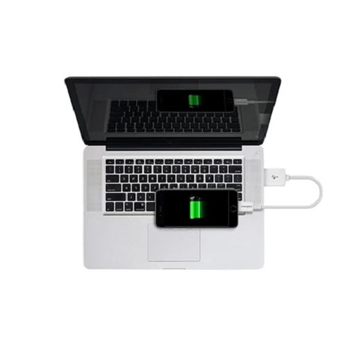 Pisen Mr White Lightning to USB-A Cable (20cm) White - Support Both Fast Charging and Data Cable, Stretch-Resistant, Lightweight, iPhone/iPad/MacBook