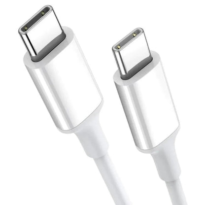 Pisen USB-C to USB-C 100W PD Cable (1M) White - Premium Quality, Fast Charge, 480Mbps, Durable,Samsung Galaxy,Apple iPhone,iPad,MacBook,Google,OPPO