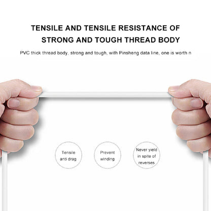 Pisen Mr White Lightning to USB-A Cable (1M) White - Fast Charge 2.4A, Stretch-Resistant, Reinforced, Strong & Durable, Apple iPhone/iPad/MacBook