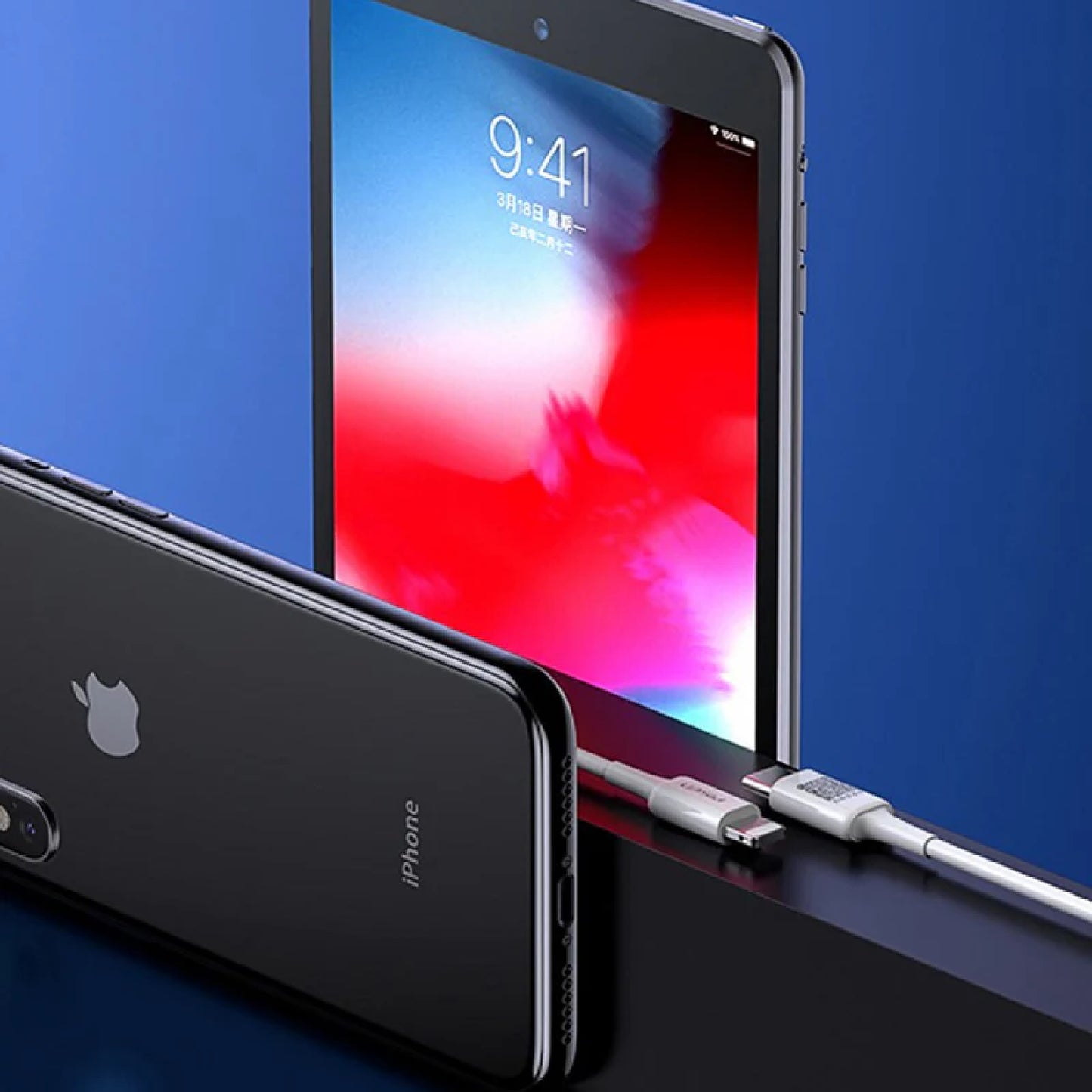 Pisen Mr White Lightning to USB-C PD Fast Charge Cable (1M) White - Support Charge 3A, Stretch-Resistant, Reinforced,Durable,Apple iPhone/iPad/MacBook