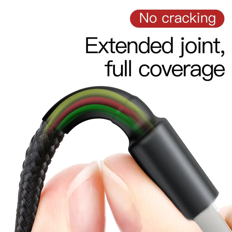 USP BoostUp Lightning to USB-A Cable (20cm) Black - Quick Charge & Connect, 2.4A Rapid Charge, Durable, Nylon Weaving, Apple iPhone/iPad/MacBook