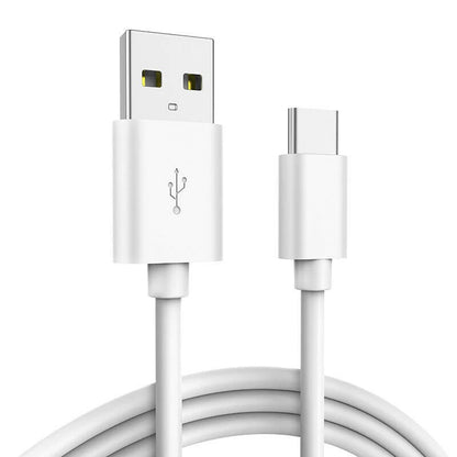 USP USB-C to USB-A Cable (2M) White - 3A, Durable, Fast Charge, High Quality, Heavy Duty, Samsung Galaxy, iPad, MacBook, Google, OPPO, Nokia