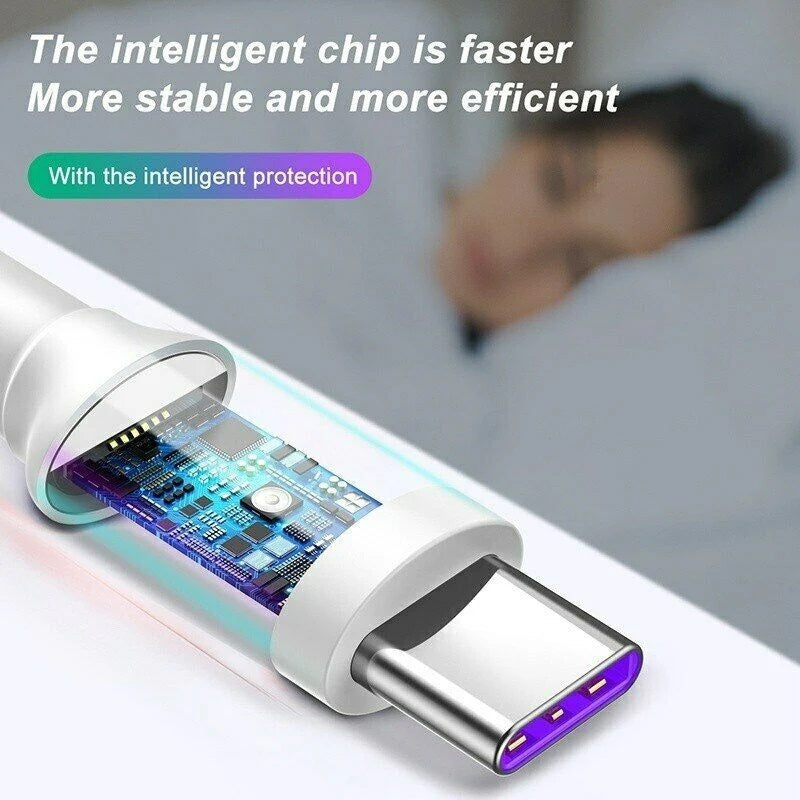 USP USB-C to USB-A Cable (2M) White - 3A, Durable, Fast Charge, High Quality, Heavy Duty, Samsung Galaxy, iPad, MacBook, Google, OPPO, Nokia