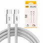 USP boostUp Braided USB-C to USB-C Cable (1M) - White, 3A/60W, 480Mbps, 40K+ Bends, Solid & Durable, Safe & Fast, Apple iPhone, Samsung Galaxy