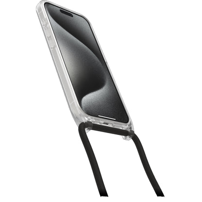 OtterBox React Necklace MagSafe Apple iPhone 15 Pro (6.1') Case Clear - (77-93573), DROP+ Military Standard,Detachable Nylon Rope,7 Years Warranty