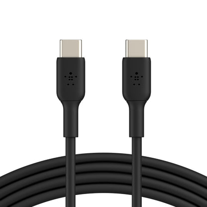 Belkin BoostCharge USB-C to USB-C Cable (1M) - Black (CAB003bt1MBK), 3A/60W, 480Mbps, 25K+ Bends, Samsung Galaxy, USB-IF Certified,2 Years Warranty