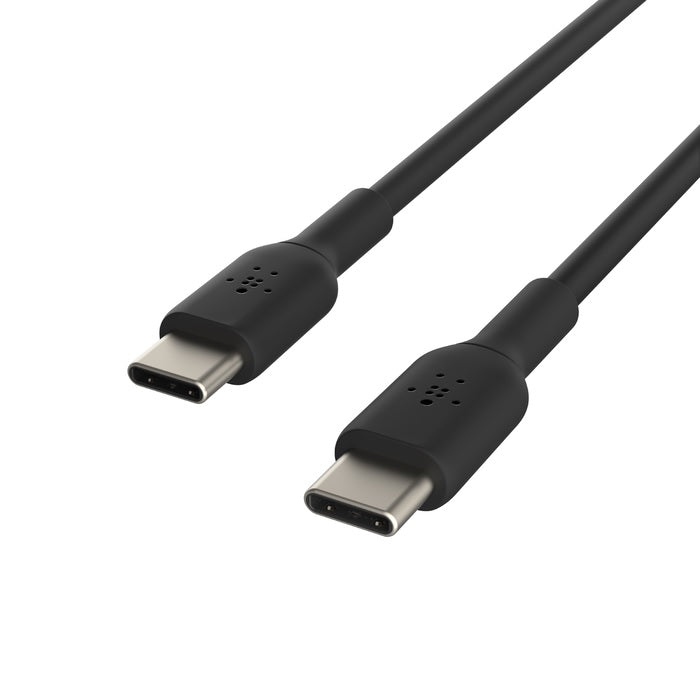 Belkin BoostCharge USB-C to USB-C Cable (1M) - Black (CAB003bt1MBK), 3A/60W, 480Mbps, 25K+ Bends, Samsung Galaxy, USB-IF Certified,2 Years Warranty