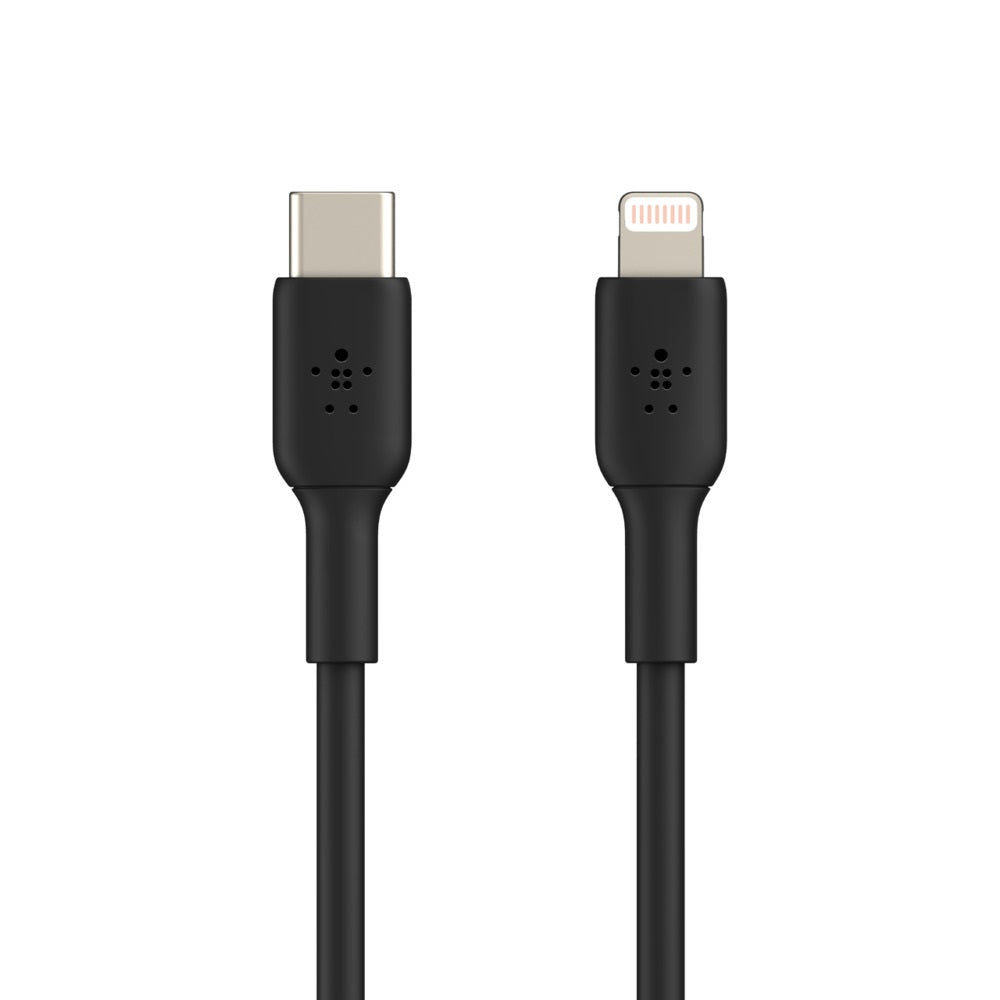 Belkin BoostCharge Lightning to USB-C Cable (1M) - Black (CAA003bt1MBK),3A/18W,480Mbps, 25K+ Bends, Apple iPhone/iPad, MFI-Certified, 2 Years Warranty