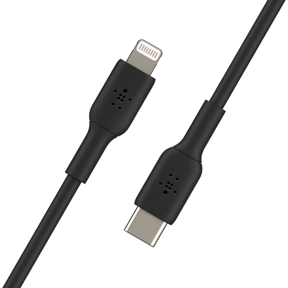 Belkin BoostCharge Lightning to USB-C Cable (1M) - Black (CAA003bt1MBK),3A/18W,480Mbps, 25K+ Bends, Apple iPhone/iPad, MFI-Certified, 2 Years Warranty