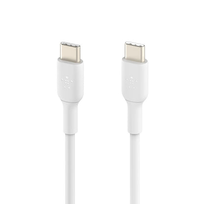 Belkin BoostCharge USB-C to USB-C Cable (2M) - White (CAB003bt2MWH), 3A/60W, 480Mbps, 25K+ Bends, Samsung Galaxy, USB-IF Certified,2 Years Warranty