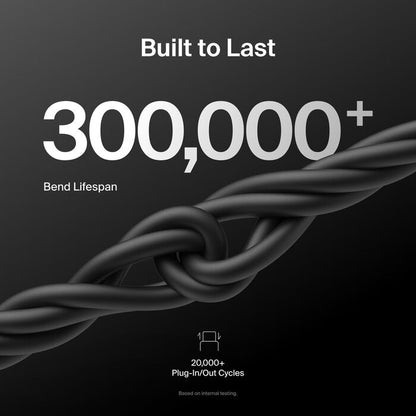 Belkin BoostCharge Lightning to USB-A Cable (1M) - Black (CAA019FQ1MBK), 2.4A/15W, 480Mbps, 300K+ Bends, Apple iPhone, MFI-Certified, 2 Years Warranty