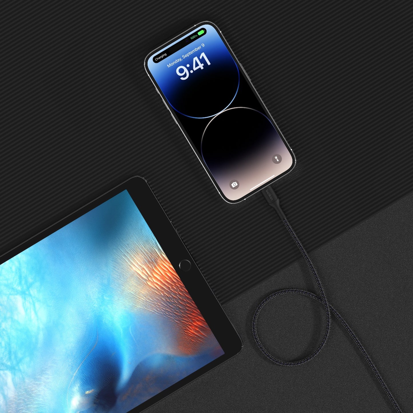 Belkin Boostcharge Pro Braided Lightning to USB-C Cable (2M) - Black (CAA022FQ2MBK),3A/15W, 480Mbps,350K+ Bends,Apple, MFI-Certified, 2 Years Warranty