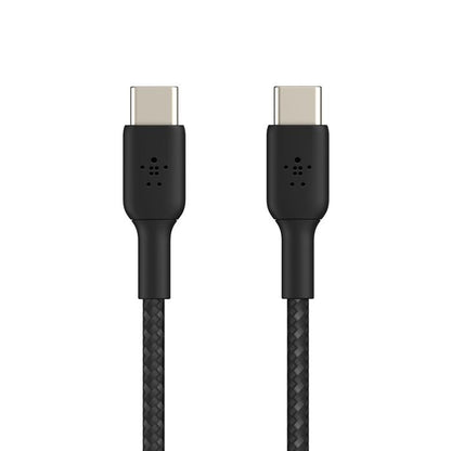 Belkin BoostCharge Braided USB-C to USB-C Cable (0.15M) - Black (CAB004bt0MBK),