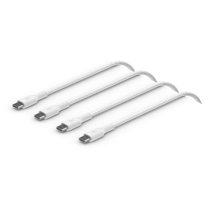 Belkin BoostCharge Braided USB-C to USB-C Cable (1m/3.3ft) - White (CAB004bt1MWH