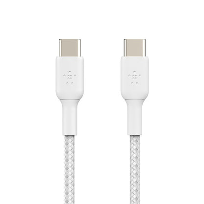 Belkin BoostCharge Braided USB-C to USB-C Cable (1m/3.3ft) - White (CAB004bt1MWH