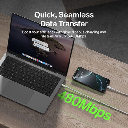 Belkin BoostCharge Pro Braided USB-C to USB-A Cable (1M) - White (CAB022fq1MWH), 3A/15W, 480Mbps, 350K+ Bends, Apple,USB-IF Certified,2 Years Warranty