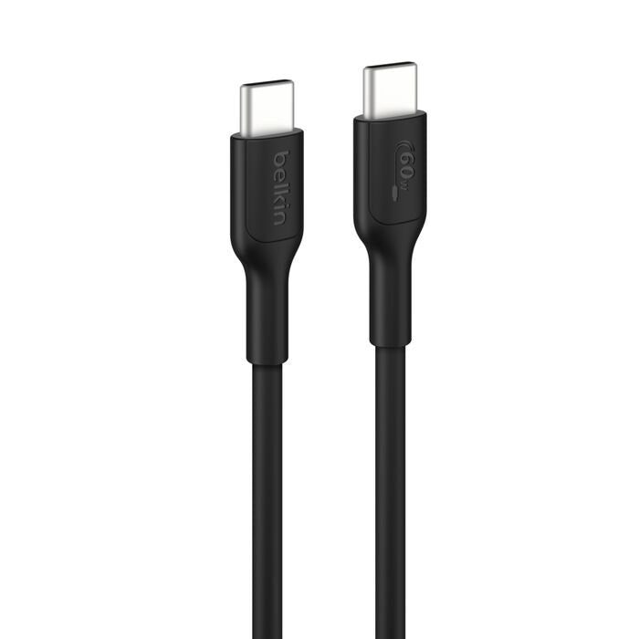 Belkin BoostCharge USB-C to USB-C Cable (1M) - Black (CAB023FQ1MBK), 3A/60W, 480Mbps, 300K+ Bends,Â  Apple iPhone ,USB-IF Certified,2 Years Warranty