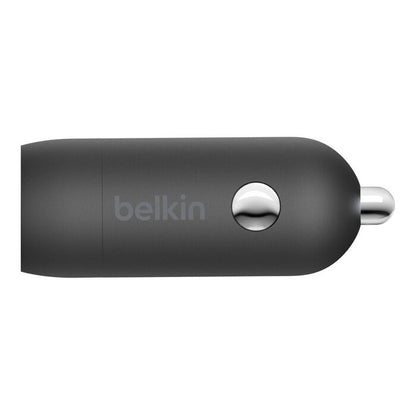 Belkin BoostCharge 30W USB-C PD Car Charger + Lightning to USB-C Cable (1M) - Black (CCA004bt1MBK-B5), Compact Design,USB-IF Certified,2 Years Waranty