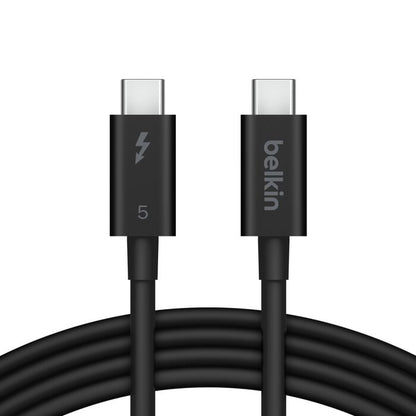 Belkin Connect Thunderbolt 5 USB-C to USB-C Cable (1M) - Black (INZ005fq1MBK), 5A/240W, 80Gbps, 8K or 4K@540Hz, Durable, 2 Years Warranty