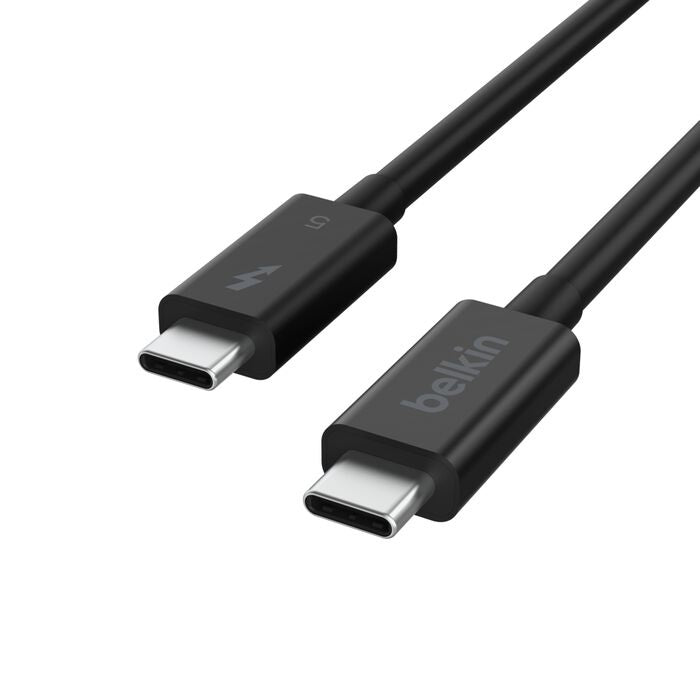 Belkin Connect Thunderbolt 5 USB-C to USB-C Cable (1M) - Black (INZ005fq1MBK), 5A/240W, 80Gbps, 8K or 4K@540Hz, Durable, 2 Years Warranty