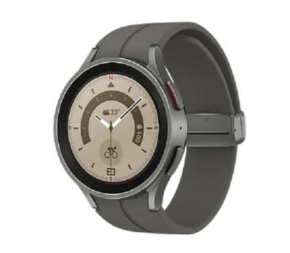 Samsung Galaxy Watch5 Pro Bluetooth (45mm) - Grey Titanium(SM-R920NZTAXSA)*AU STOCK*, 1.4', Super AMOLED, 1.5GB/16GB, 590mAh, 2 Years Warranty