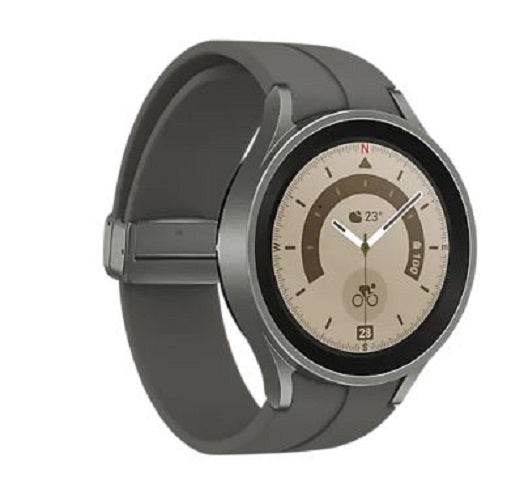 Samsung Galaxy Watch5 Pro Bluetooth (45mm) - Grey Titanium(SM-R920NZTAXSA)*AU STOCK*, 1.4', Super AMOLED, 1.5GB/16GB, 590mAh, 2 Years Warranty