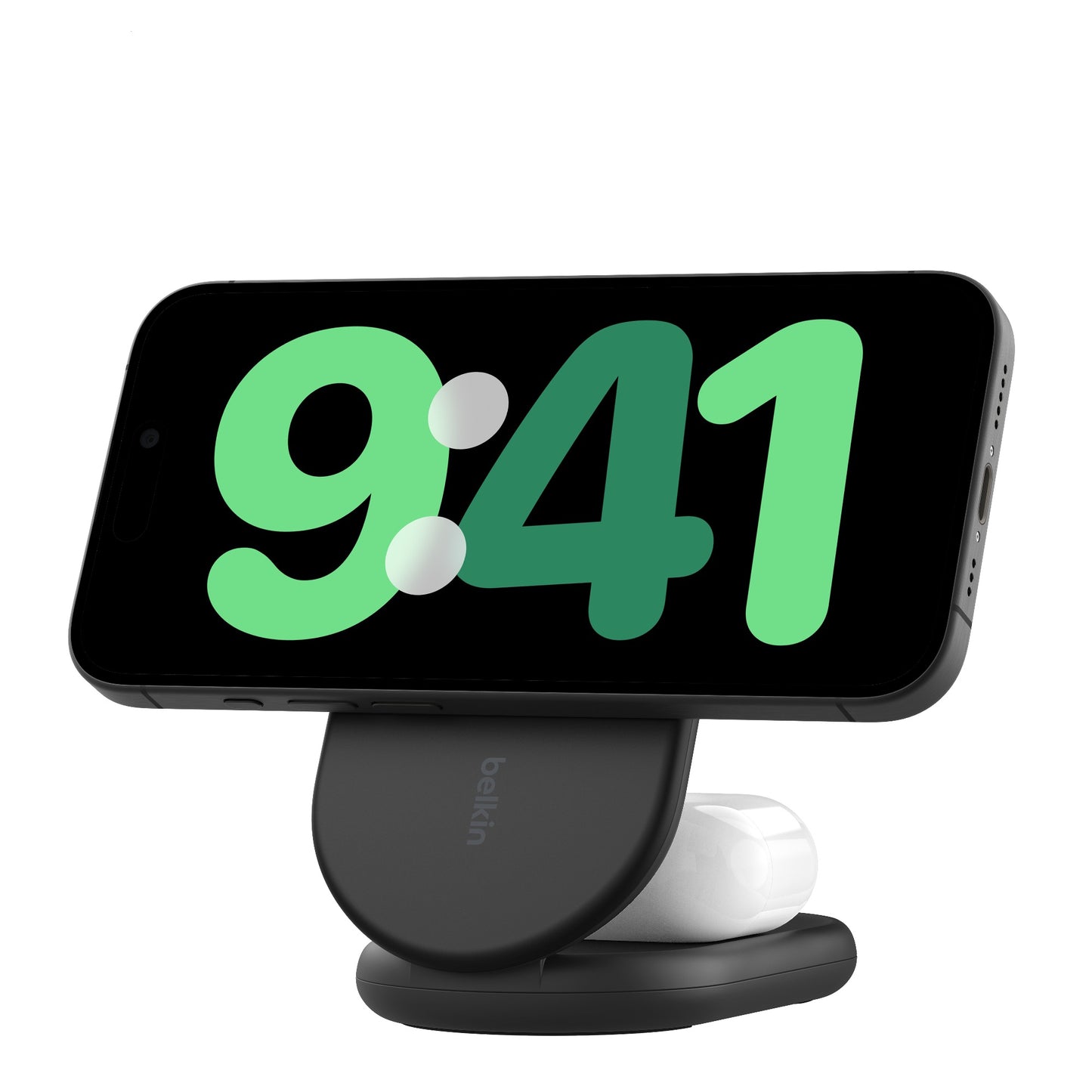 Belkin BoostCharge 2-in-1 Magnetic Foldable Qi2 Wireless Charger + 36W Wall Charger + USB-C Cable (1.5M) - Black (WIZ028auBK),15W, 2 Years Warranty