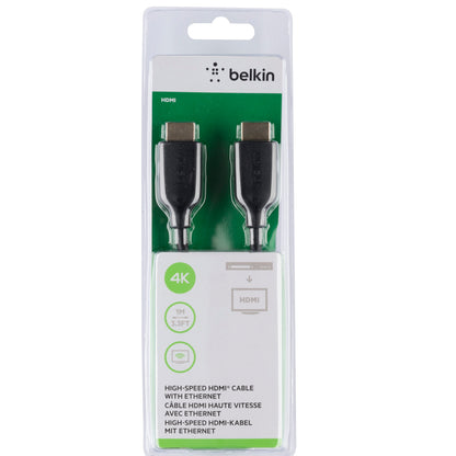 Belkin High Speed HDMI Cable with Ethernet 4K/Ultra HD Compatible (1M) - Black(F