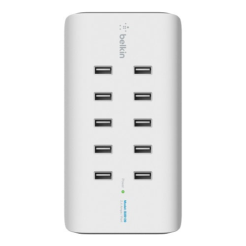 Belkin 10-Port USB Charging Station / Hub 10xUSB-A Ports(2.4Amps),Intelligent Ch