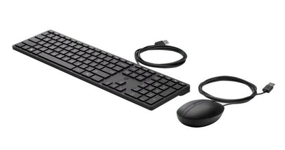 HP 320MK USB Wired Desktop Keyboard Mouse Combo Reduced-sized & Low-Profile Quie