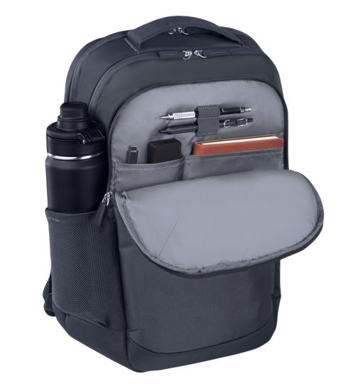 HP Bag 16' 21L Everyday Odyssey Gray Laptop Backpack 600D Recycled Polyester Fabric Water-resistant Trolley Strap fits 16' 15.6' 14' 13' Notebook