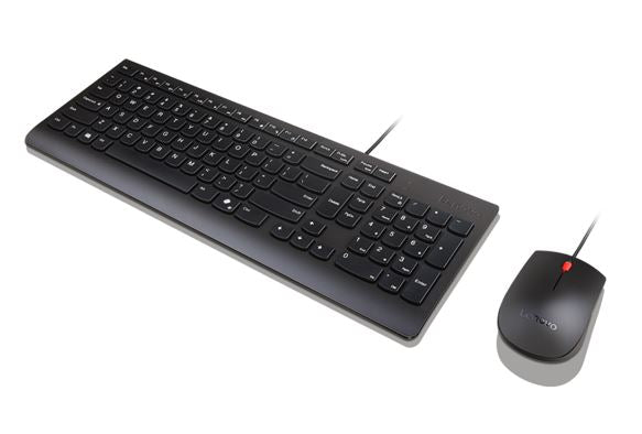 Lenovo Universal USB Keyboard Mouse Combo – Adjustable Tilt Leg Spill Resistan