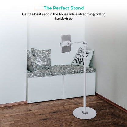 mbeat® activiva Universal iPad & Tablet Floor Stand Stand Tall Secure and Robust Freestyle Adjustment Mobile Display Stand Material:Aluminium, Plastic